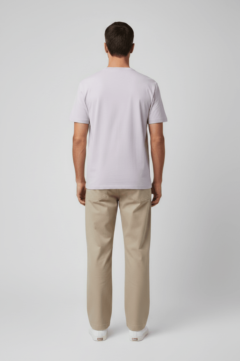 Les Deux T-Shirt Felipe in der Farbe Flieder mit Rosendruck
