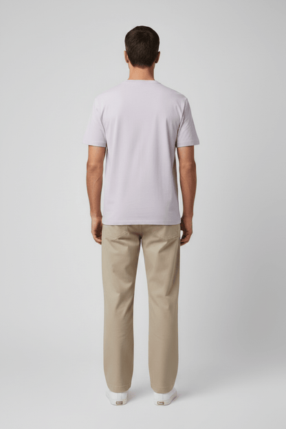 Les Deux T-Shirt Felipe in der Farbe Flieder mit Rosendruck