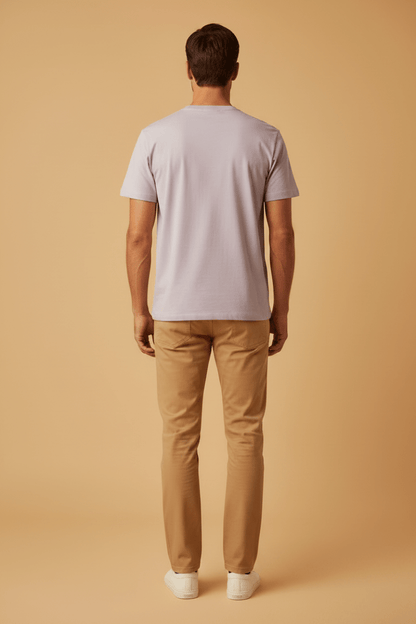 Les Deux T-Shirt Felipe in der Farbe Flieder mit Rosendruck