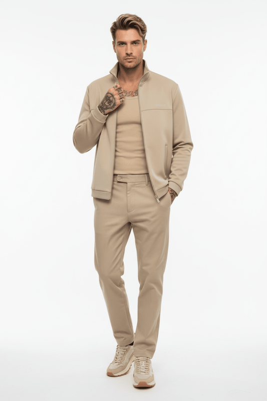 Les Deux Track Jacket aus der Serie Ballier in der Farbe Dark Sand