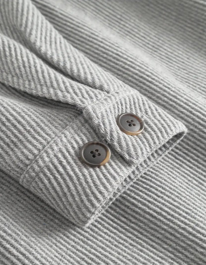Les Deux Wolljacke Nash Twill in der Farbe Grey Melange