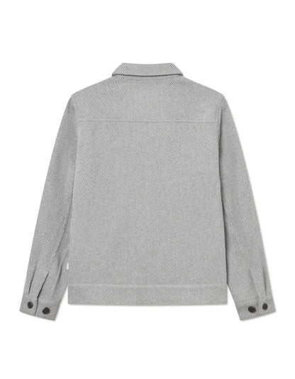 Les Deux Wolljacke Nash Twill in der Farbe Grey Melange