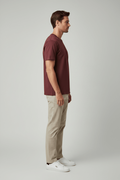 Les Deux Worldwide T-Shirt Chocolate Truffle Red – Herren T-Shirt