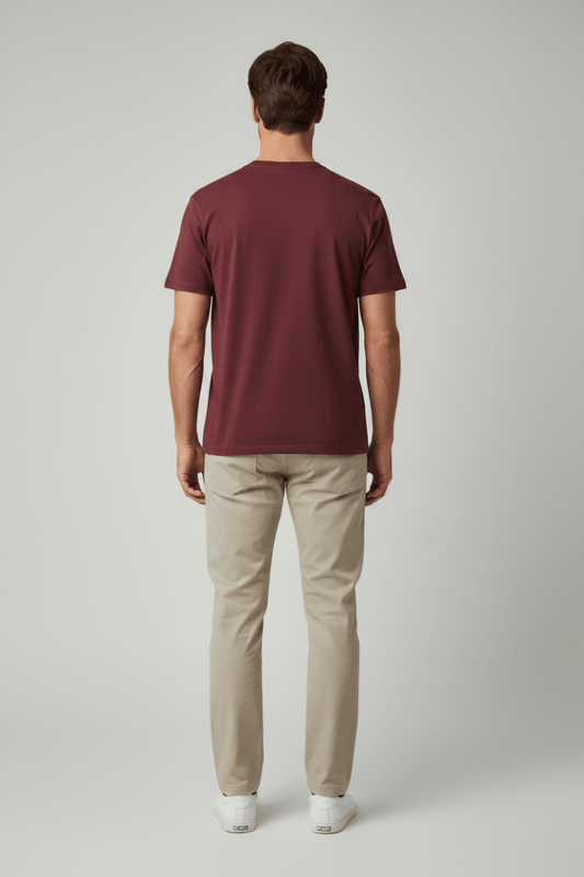 Les Deux Worldwide T-Shirt Chocolate Truffle Red – Herren T-Shirt