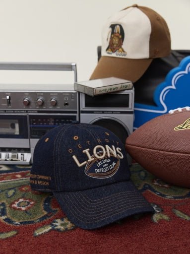 Les Deux x NFL Emb Denim Clean Up Cap Dunkles Denimblau – Herren Cap