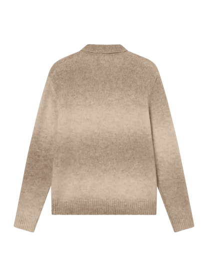 Les Deux Zipper Cardigan Gannon Gradient - Prairie Sand