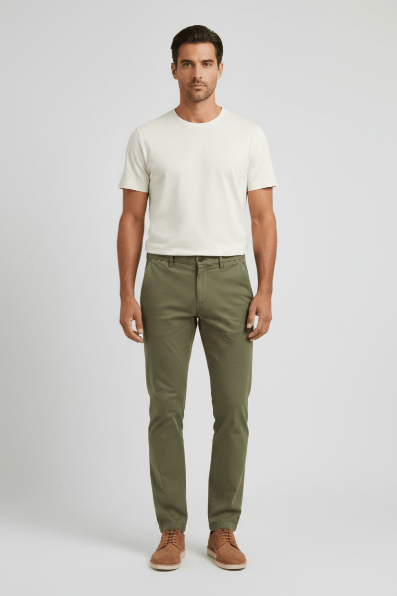 Marc O'Polo Chino Herren – Tapered Fit, Oliv