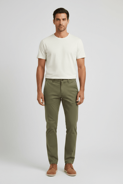 Marc O'Polo Chino Herren – Tapered Fit, Oliv