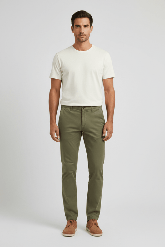 Marc O'Polo Chino Herren – Tapered Fit, Oliv