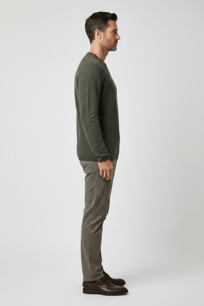 Marc O'Polo Pullover Herren – Ottoman-Strick, Grau