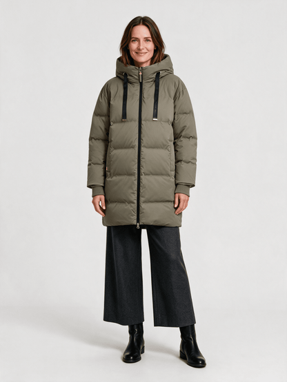 Mos Mosh Avon Hope Kapuzen-Steppjacke Staubiges Oliv