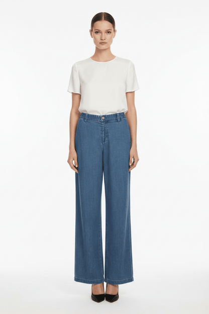 Mos Mosh Hose Straight Fit in Blau