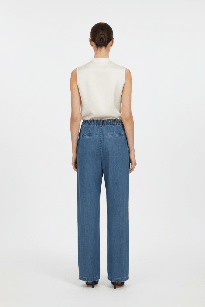 Mos Mosh Hose Straight Fit in Blau
