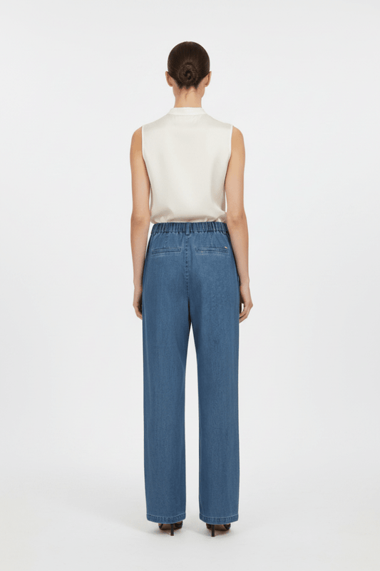 Mos Mosh Hose Straight Fit in Blau