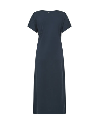 Mos Mosh Kleid ärmellos mit Rundhalsausschnitt figurbetont in Blau