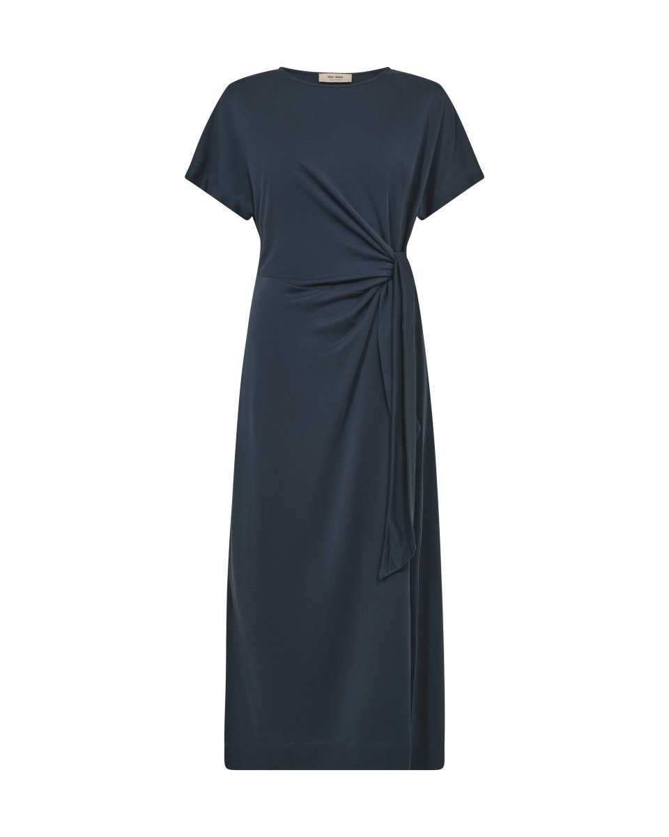 Mos Mosh Kleid ärmellos mit Rundhalsausschnitt figurbetont in Blau