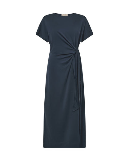 Mos Mosh Kleid ärmellos mit Rundhalsausschnitt figurbetont in Blau
