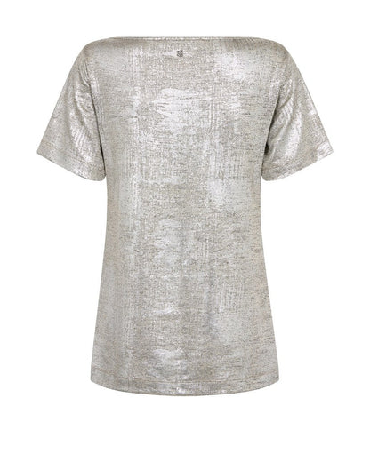 Mos Mosh Metallic-Shirt Niva Kurzarm Silber