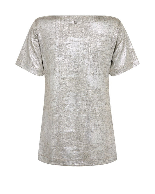 Mos Mosh Metallic-Shirt Niva Kurzarm Silber
