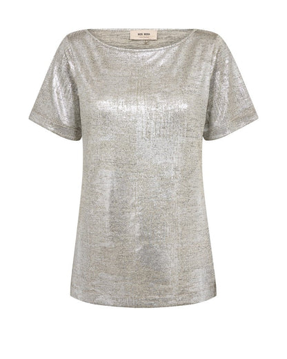 Mos Mosh Metallic-Shirt Niva Kurzarm Silber