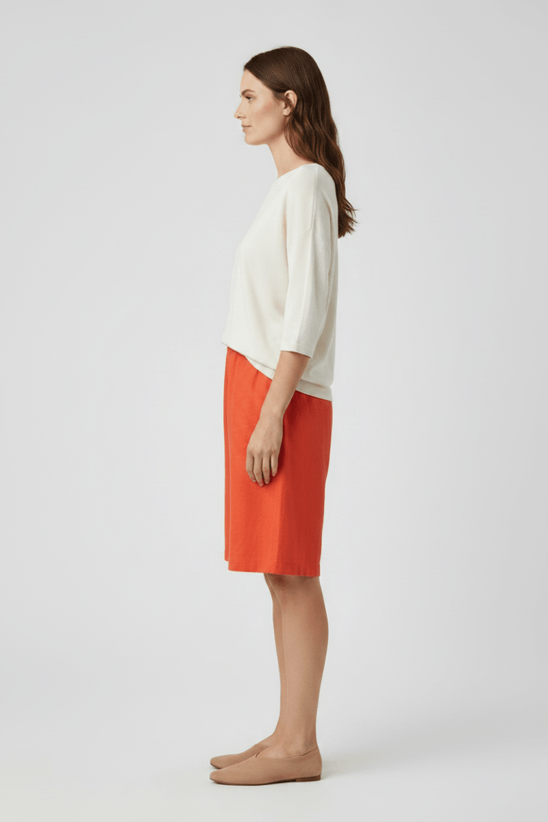 Mos Mosh MMEmmie leinen Bermuda Shorts in der Farbe Spicy Orange