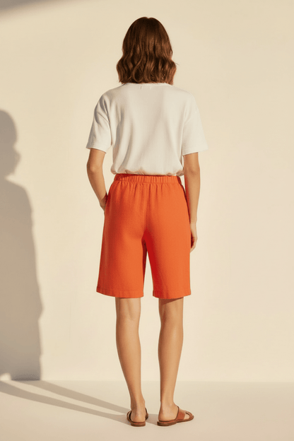 Mos Mosh MMEmmie leinen Bermuda Shorts in der Farbe Spicy Orange