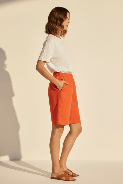 Mos Mosh MMEmmie leinen Bermuda Shorts in der Farbe Spicy Orange