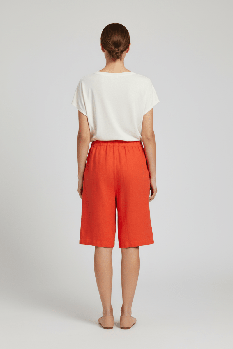 Mos Mosh MMEmmie leinen Bermuda Shorts in der Farbe Spicy Orange