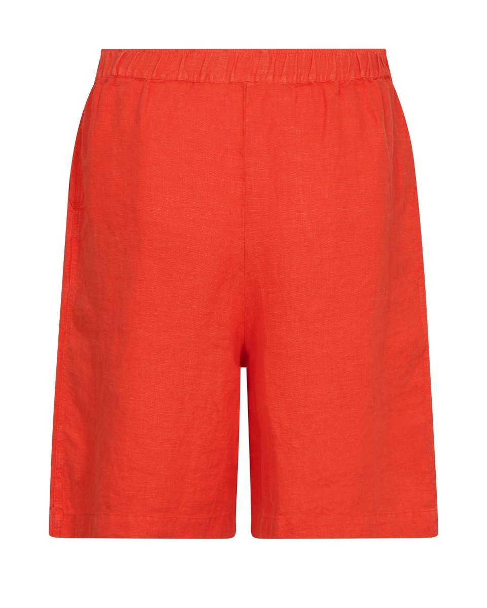 Mos Mosh MMEmmie linen Bermuda Shorts in der Farbe Spicy Orange