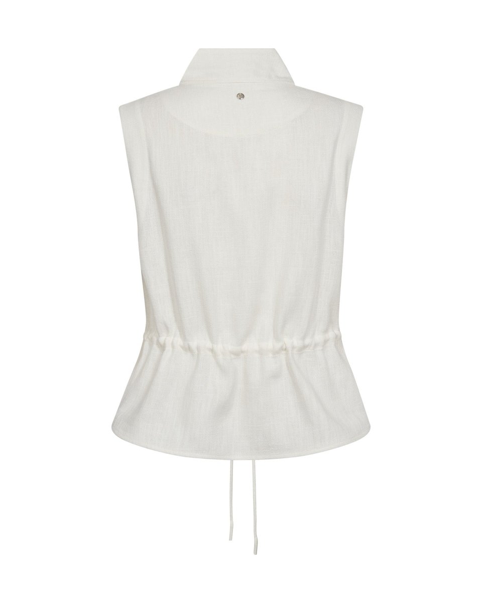 Mos Mosh MMLelo Ramie Vest in der Farbe Ecru