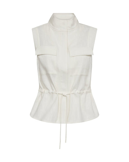 Mos Mosh MMLelo Ramie Vest in der Farbe Ecru