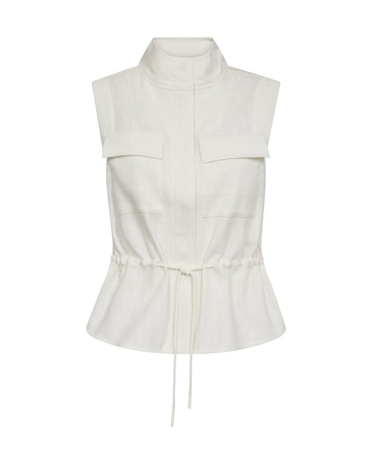 Mos Mosh MMLelo Ramie Vest in der Farbe Ecru