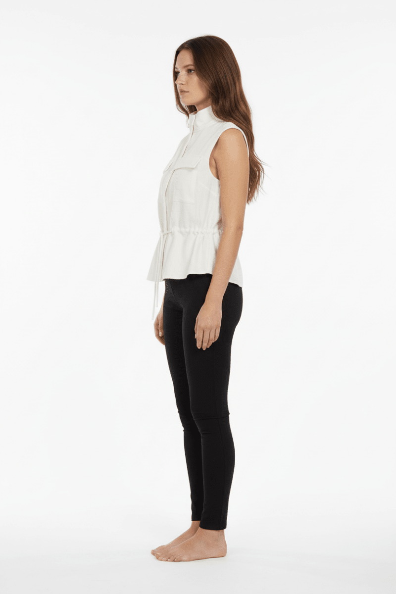 Mos Mosh MMLelo Ramie Vest in der Farbe Ecru