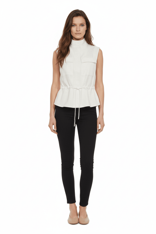 Mos Mosh MMLelo Ramie Vest in der Farbe Ecru