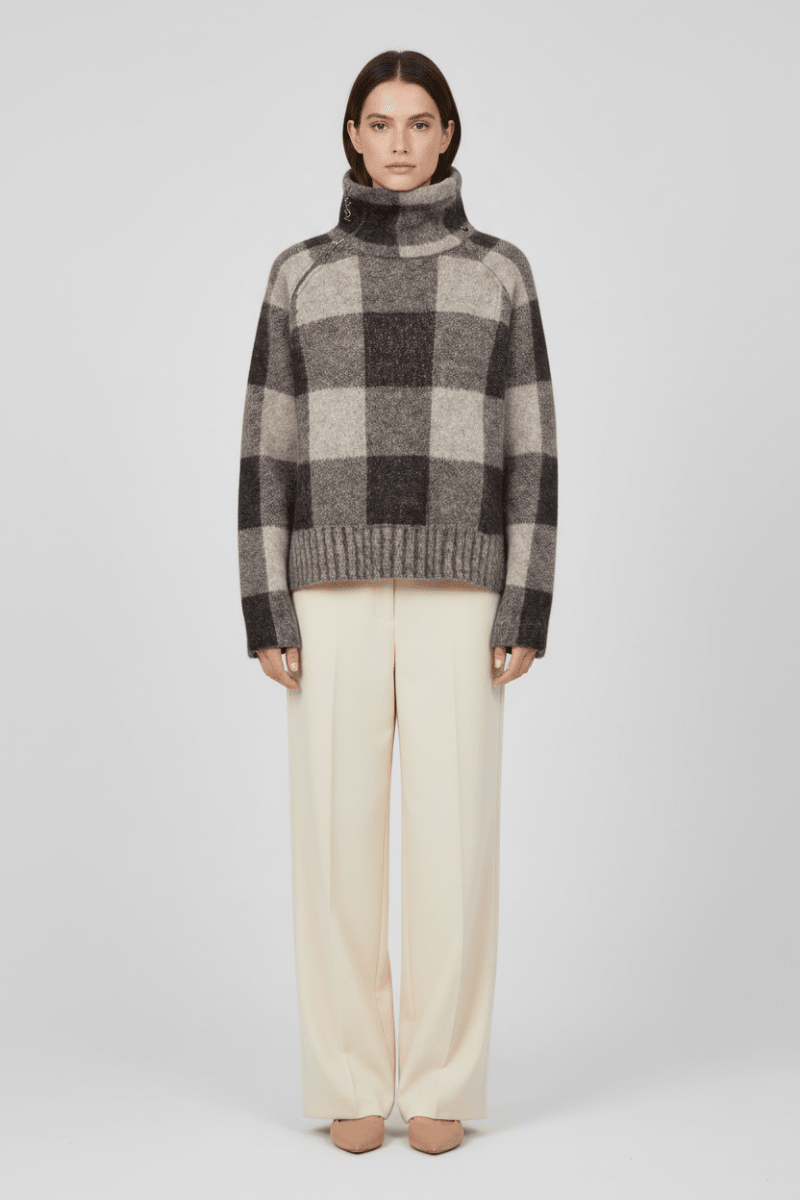 Mos Mosh MMMaija Check Knit in der Farbe Black