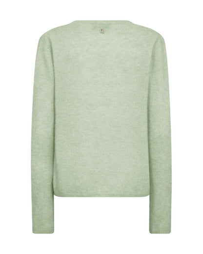 Mos Mosh MMMape Sophia V-Neck Knit in der Farbe Frosty Green