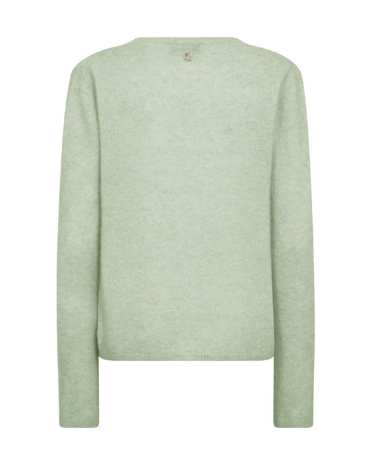 Mos Mosh MMMape Sophia V-Neck Knit in der Farbe Frosty Green