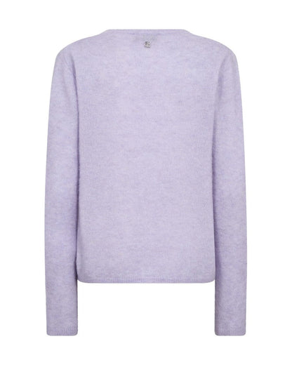 Mos Mosh MMMape Sophia V-Neck Knit in der Farbe Violet Tulip