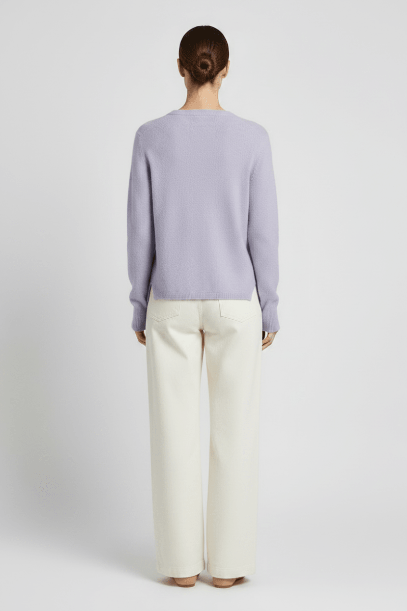 Mos Mosh MMMape Sophia V-Neck Knit in der Farbe Violet Tulip