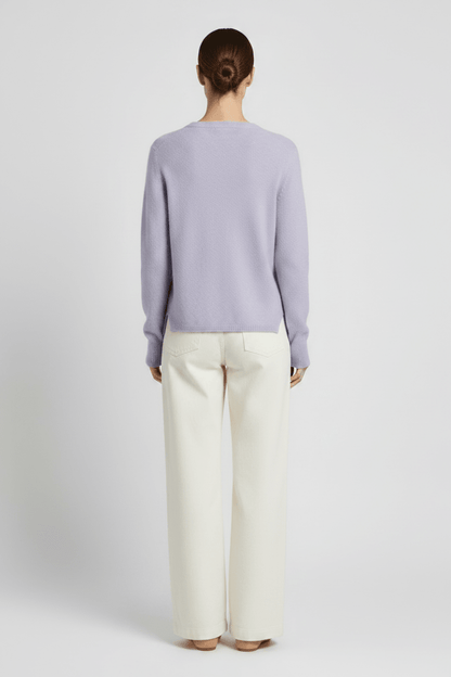 Mos Mosh MMMape Sophia V-Neck Knit in der Farbe Violet Tulip
