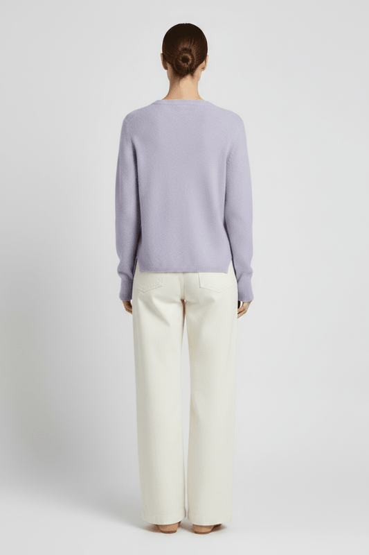 Mos Mosh MMMape Sophia V-Neck Knit in der Farbe Violet Tulip