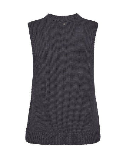 Mos Mosh Stricktop ärmellos mit Rundhalsausschnitt Regular Fit in Blau