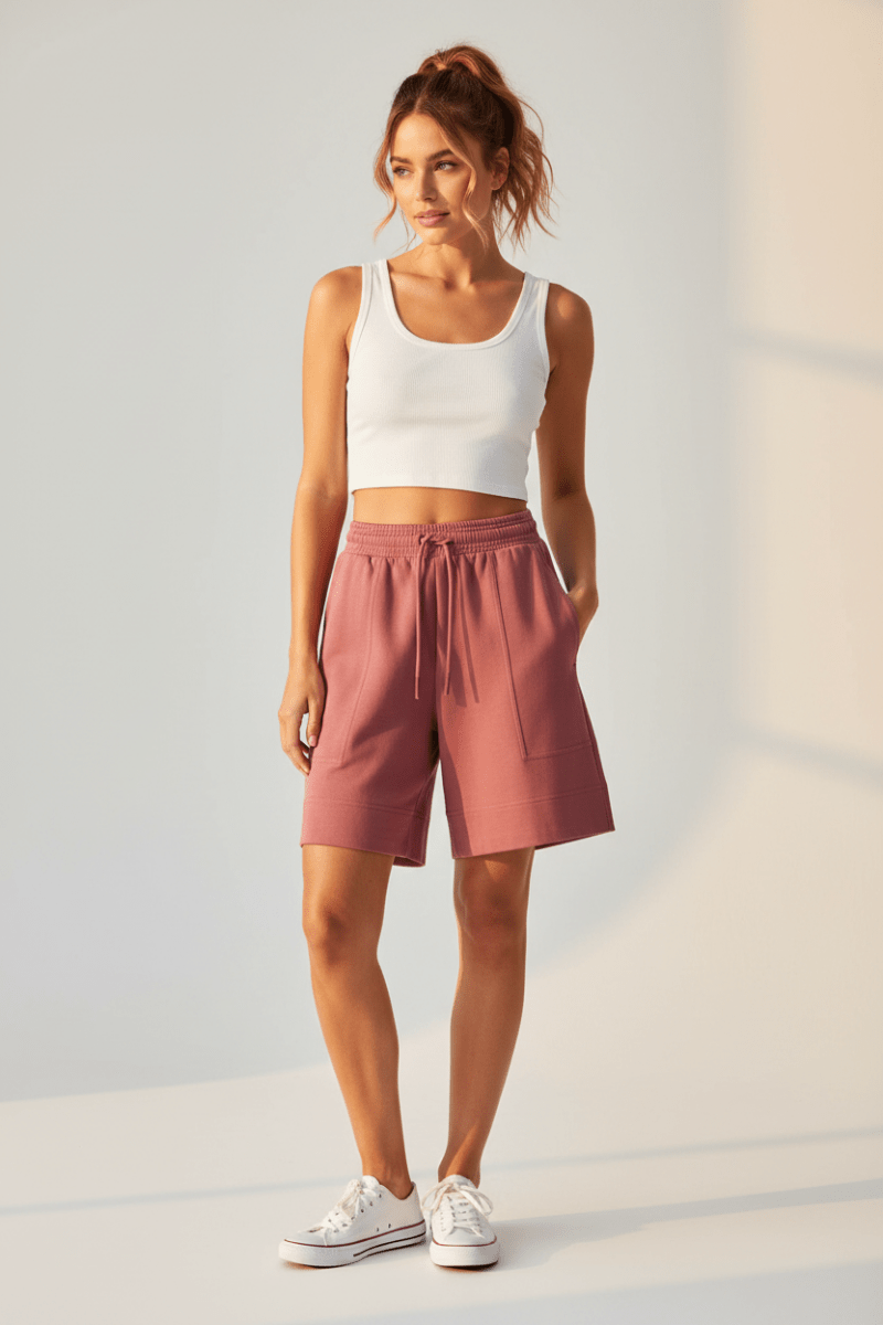 Mos Mosh Sweatshorts Faded Rose