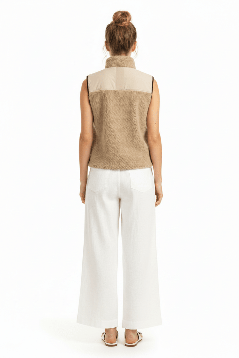 Mos Mosh Teddy Vest Rowe Eli in deMr Farbe Feather Grey