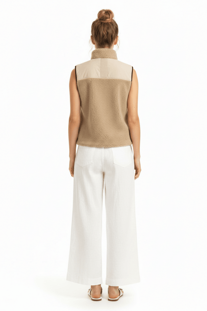 Mos Mosh Teddy Vest Rowe Eli in deMr Farbe Feather Grey