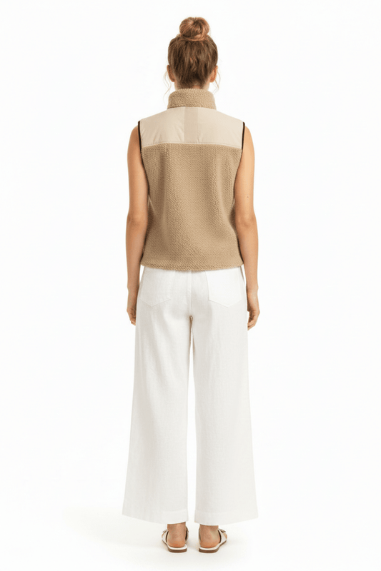 Mos Mosh Teddy Vest Rowe Eli in deMr Farbe Feather Grey