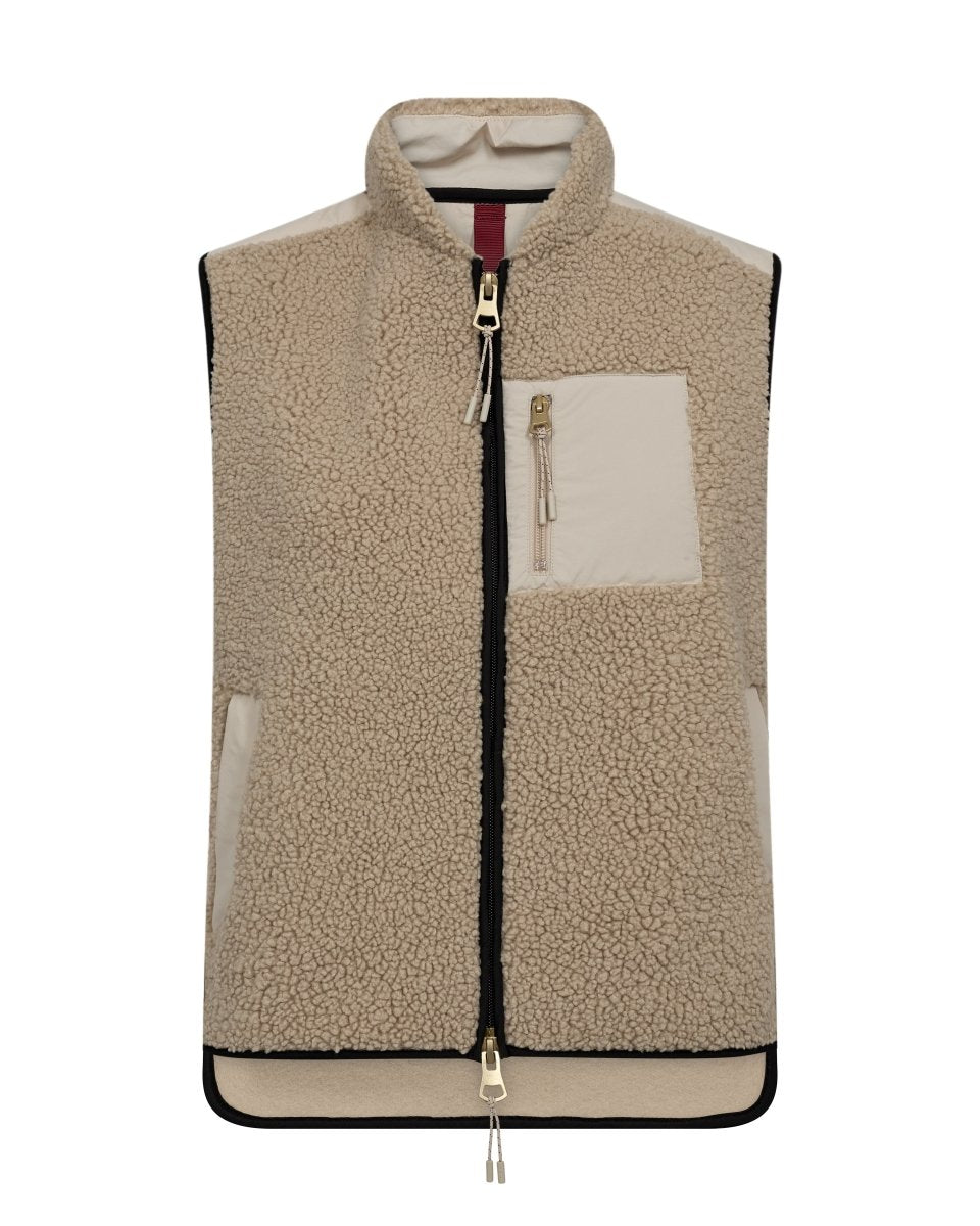 Mos Mosh Teddy Vest Rowe Eli in deMr Farbe Feather Grey
