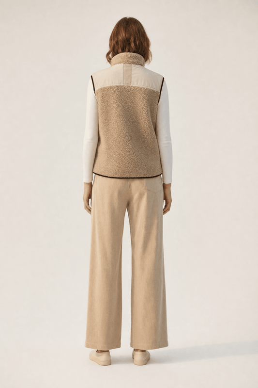 Mos Mosh Teddy Vest Rowe Eli in der Farbe Feather Grey