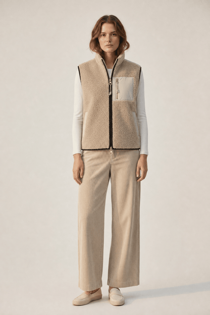 Mos Mosh Teddy Vest Rowe Eli in der Farbe Feather Grey