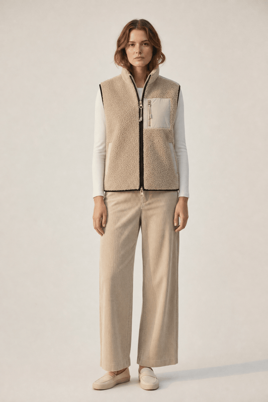Mos Mosh Teddy Vest Rowe Eli in der Farbe Feather Grey